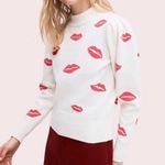 Kate Spade  Lips Sweater Red Pink Valentine’s Day KISS Love Photo 4