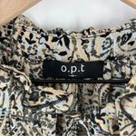 OPT Boho Paisley Print Long Sleeve Tiered Midi Dress Peasant Prairie Ruffle M Green Size M Photo 2