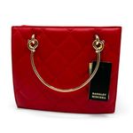 Badgley Mischka Mini Crossbody Tote Red Quilted Studs New With Tags Photo 1
