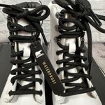 Sorel Lennox Lace Up STKD Waterproof Moto Combat Winter Boot White & Black 5 NEW Photo 6