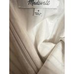 Madewell  Cotton Linen Blend Mini Skirt Womens Size 4 Ivory Pinstriped Lined Photo 3