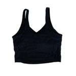 Women’s Sports Bra Small Padded Back Tank Top Crop Black Photo 3