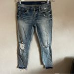 BLANK NYC Blank‎ NYC The Reade Crop Distressed Released Raw Hem Denim Jeans Photo 2