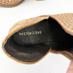 Anthropologie MUSSE & CLOUD Anthro Tan Perforated Leather Bootie Size 7 Festival Boho Photo 3