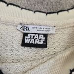 Star Wars x Zara Womens Crochet Cropped Vest Size SMALL Cream Knit Yoda Photo 2