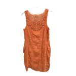Sundance  Amira Lace Crochet Orange Sundress size M 100% Cotton Knit Lined Photo 4