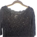 Anthropologie Weston Wear Black Sheer Lace Top 3/4 Sleeve Small Whimsigoth Photo 1