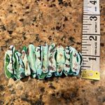 NWOT beautiful reversible stretch green & turquoise colored real shell bracelet Photo 4