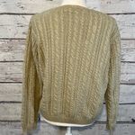 WAINSCOTT Crewneck Cable knit Cotton Sweater Tan Photo 1