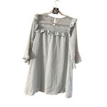 Entro Women's Light Green Mini Dress with White Lace Trim - Size S Photo 2