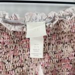 H&M Blouse Size Extra Large NWT Smocked Off the Shoulder Floral Summer Pink Photo 2