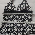 Jag jeans JAG Two Piece Geometric Halter Black White Bikini Size S Photo 2