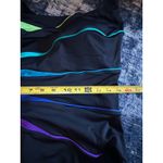 st. john's bay Swimsuit One Piece Size 16 Black Ruched Colorful Stripes Padded Photo 6