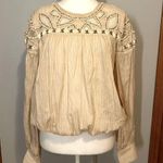 Free People ‎ sequin beaded embellished boho top size S BIN I Photo 0