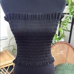 Stylenanda Korea Black Ruffled Hem Smocked Strapless Tube Top Size undefined Photo 0
