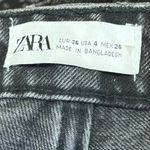 ZARA Women's Black High Waisted Casual Straight Cropped Denim Jeans Size 4 Photo 3