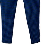 ZARA  Small Pants Buffalo Check High-Rise Stretch Flat Front Zip-Fly Blue Black Photo 4