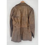 Vintage 60's 70's Reed Sportswear Leather Jacket Brown Coat Men's Made USA Size L Photo 6