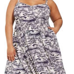 Torrid NWT Sleeveless Jungle Toile Midi Sweetheart Dress Size 4X Lenny Smocked Photo 0