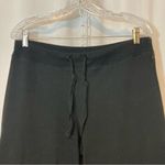 Y2K New York and Company Black Embroidered Floral Wide Leg Crop Sweatpants Pants Size M Photo 3