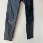 The Row  Lambskin Leather Black Leggings Pull-On Biker Moto Leggings Size Small Photo 4