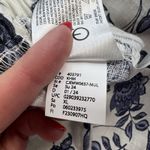 Ella Moss XL Linen Blend Wide Leg Pants Pull On Blue Floral Pockets Resort Beach Photo 9