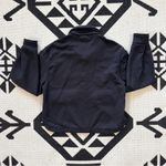 CHRLDR Olivia Terry Cloth Shacket in Black Small Photo 10