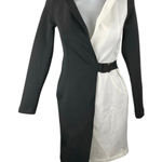 ASOS NEW Black White Colorblock Long Sleeve Collared Belted Mini Blazer Dress 0 Photo 0