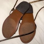 Massimo Dutti Good Metallic Leather Lace Up Sandals  Photo 3