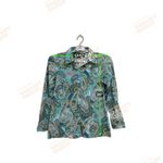 Tommy Bahama Top Women's 10 Multi Color Paisley Button Up Long Sleeve Blouse Photo 11