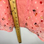 LC Lauren Conrad Lauren Conrad Top XXL‎ Pink Sheer Swiss Dot Flutter Sleeve Cherry Boho Romantic Photo 2