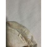 Millbon USA Distressed Beige Linen Blend Short Sleeve Collared Shirt Women L Tan Size L Photo 5