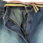 st. john's bay St. John’s Bay SZ 14 Mini Denim Skort Pockets Belted Dark Vintage Wash Zip-Fly Photo 5