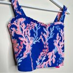 Lilly Pulitzer NWT Women’s Luxletic Zahara Ruffle Sports Bra Blue Pink Size XS Photo 4