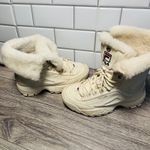 FILA Disruptor Lug Boot Winter White Faux Fur Trim Lace Up Ankle Boots Size 7 Photo 14