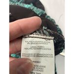 My Michelle  Teal Green & Black Print A-line Dress with Deep V-neck & Tie‎ Belt L Photo 3