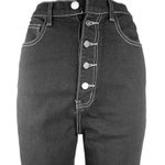 We Wore What Danielle Women's Black Button Fly High Waist Straight Denim Jeans 29 Photo 3