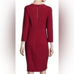 Vince . Crimson Long Sleeve Red Stretch Bouclé Knee Length Dress M Photo 1