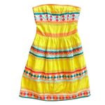 Anthropologie Leifsdottir ribboned Quilotoa multicolored strapless dress size 4 Photo 2