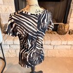 Susan Lawrence  Black and White Zebra Print Top Photo 6