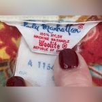 Vintage 1970s Lady Manhattan sheer, cream button up, cigar label novelty print Tan Size undefined Photo 3