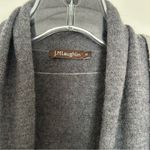 J. McLaughlin  100% Merino Wool Open Cardigan Contrast Monochrome Grey Gray Photo 1