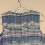 Talbots  stripe tweed sleeveless shift dress blue pink size‎ 2 Photo 6
