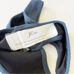 J.Crew Textured curved waist cheeky bikini bottom Midnight Blue Size small NWT Photo 2