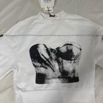 Alexander McQueen NWT authentic  white bustier print sweatshirt size italy40 Photo 10