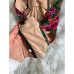 J Crew Emerald Green Bold Floral Ruffled Shoulder Swimsuit Size S Pink Photo 7