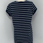 Lulus  Womens T-Shirt Dress Size M Blue White Striped Casual Cotton Stretch Photo 4