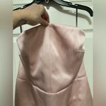 H&M Light Pink Satin Bandeau Strapless Mini Cocktail Dress Photo 6