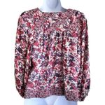 Saylor  floral cotton blend long‎ sleeves blouse size S Photo 1