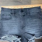 Celebrity Pink High Rise Waisted Charcoal Black Raw Hem Denim Jean Shorts 7/28 Photo 5